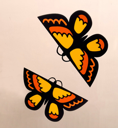 Vitráž - Motýli I.