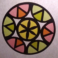 Kreativní sada - Mandala pro děti - papírová vitráž