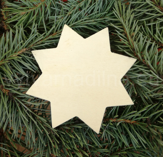 Dřevěný tvar - Hvězda - 8 cípů